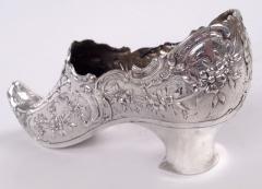 Benjamin Phillips Antique German Rococo Silver Lady s Shoe Ornament - 4542821
