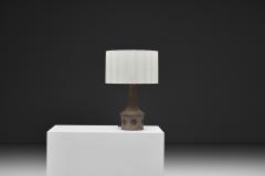 Benny Bartholdy Pedersen Stoneware Table Lamp with Decorations for Bartholdy Keramik Denmark ca 1960s - 4739946
