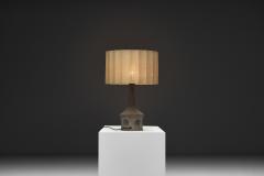 Benny Bartholdy Pedersen Stoneware Table Lamp with Decorations for Bartholdy Keramik Denmark ca 1960s - 4739947