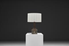Benny Bartholdy Pedersen Stoneware Table Lamp with Decorations for Bartholdy Keramik Denmark ca 1960s - 4739948