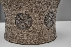 Benny Bartholdy Pedersen Stoneware Table Lamp with Decorations for Bartholdy Keramik Denmark ca 1960s - 4741877
