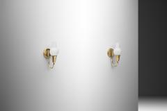 Bent Karlby Pair of Brass Wall Lamps by Bent Karlby Attr for Lyfa Denmark Mid 20th C - 4647063