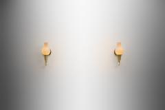 Bent Karlby Pair of Brass Wall Lamps by Bent Karlby Attr for Lyfa Denmark Mid 20th C - 4647064