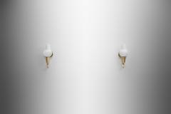 Bent Karlby Pair of Brass Wall Lamps by Bent Karlby Attr for Lyfa Denmark Mid 20th C - 4647065