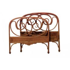 Bentwood Double Scroll Beech Twin Bed - 4717591