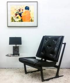 Bentwood and Leather Danish Sleigh Lounge Chair Hans Juergens - 3175591