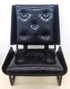 Bentwood and Leather Danish Sleigh Lounge Chair Hans Juergens - 3175592