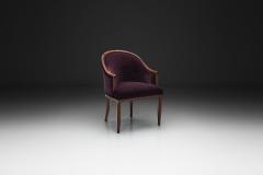 Berg re Style Chair with Purple Upholstery France 1920s - 4603787