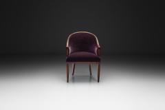 Berg re Style Chair with Purple Upholstery France 1920s - 4603831