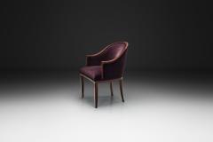 Berg re Style Chair with Purple Upholstery France 1920s - 4603832