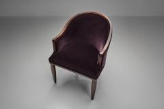 Berg re Style Chair with Purple Upholstery France 1920s - 4603835