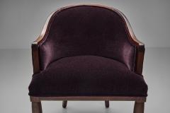 Berg re Style Chair with Purple Upholstery France 1920s - 4603836