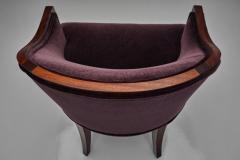 Berg re Style Chair with Purple Upholstery France 1920s - 4603837
