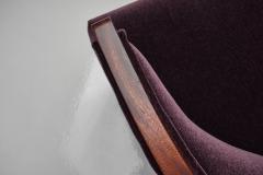 Berg re Style Chair with Purple Upholstery France 1920s - 4603839