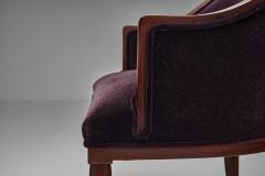 Berg re Style Chair with Purple Upholstery France 1920s - 4603841