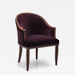 Berg re Style Chair with Purple Upholstery France 1920s - 4623837