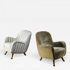Berga M bler Berga pair of lounge chairs Sweden 1940s - 1148361
