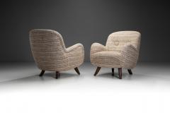 Berga M bler Pair of Upholstered Armchairs in the Manner of Berga M bler Europe 20th century - 3993662