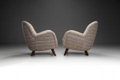 Berga M bler Pair of Upholstered Armchairs in the Manner of Berga M bler Europe 20th century - 3993665