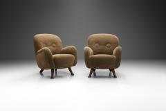 Berga M bler Pair of Upholstered Berga M bler Armchairs Sweden 1940s - 4148846