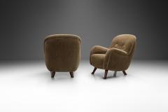 Berga M bler Pair of Upholstered Berga M bler Armchairs Sweden 1940s - 4148847
