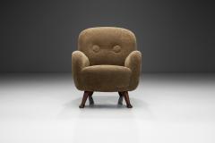 Berga M bler Upholstered Scandinavian Oak Armchair by Berga M bler Sweden 1940s - 4228806
