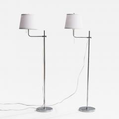 Bergboms Floor Lamps with Metal and Fabric Sweden 1970s - 4770766