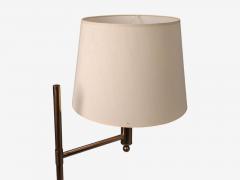 Bergboms Swedish Modern Floor Lamp Brass Fabric Sweden 1960s - 4804347