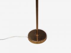 Bergboms Swedish Modern Floor Lamp Brass Fabric Sweden 1960s - 4804352