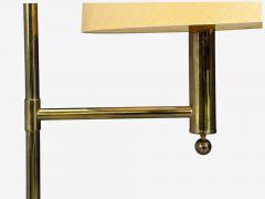 Bergboms Swedish Modern Floor Lamps Brass Fabric Sweden 1960s - 4812447