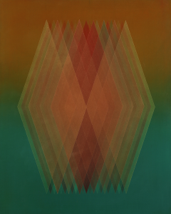 Bernadette Jiyong Frank Prism Copper Orange Green Abstract painting 2023 - 3368710