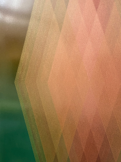 Bernadette Jiyong Frank Prism Copper Orange Green Abstract painting 2023 - 3368722