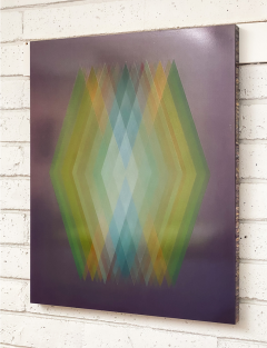 Bernadette Jiyong Frank Prism Cyan Orange Green Abstract painting 2023 - 3368705