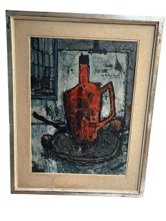 Bernard Buffet MID CENTURY ABSTRACT STILL LIFE IN THE MANNER OF BERNARD BUFFET - 4647944