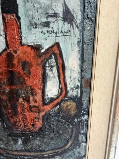 Bernard Buffet MID CENTURY ABSTRACT STILL LIFE IN THE MANNER OF BERNARD BUFFET - 4647949