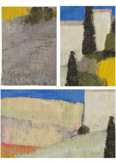 Bernard Cathelin Paysage de Toscane French Modern Tapestry - 4220362