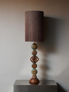 Bernard Rooke Monumental Brutalist Ceramic Table Lamp by Bernard Rooke England 1970s - 4693775