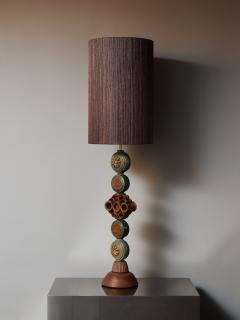 Bernard Rooke Monumental Brutalist Ceramic Table Lamp by Bernard Rooke England 1970s - 4693776