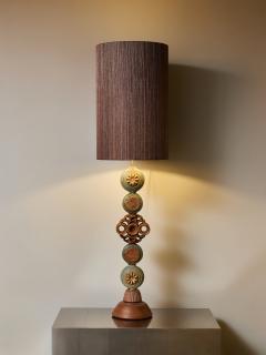 Bernard Rooke Monumental Brutalist Ceramic Table Lamp by Bernard Rooke England 1970s - 4693780