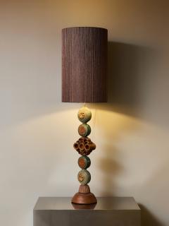 Bernard Rooke Monumental Brutalist Ceramic Table Lamp by Bernard Rooke England 1970s - 4693781