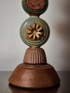 Bernard Rooke Monumental Brutalist Ceramic Table Lamp by Bernard Rooke England 1970s - 4693845