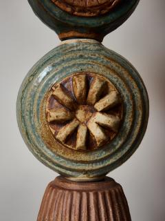 Bernard Rooke Monumental Brutalist Ceramic Table Lamp by Bernard Rooke England 1970s - 4693849