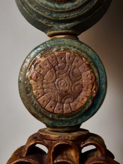 Bernard Rooke Monumental Brutalist Ceramic Table Lamp by Bernard Rooke England 1970s - 4693852
