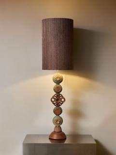 Bernard Rooke Monumental Brutalist Ceramic Table Lamp by Bernard Rooke England 1970s - 4716023