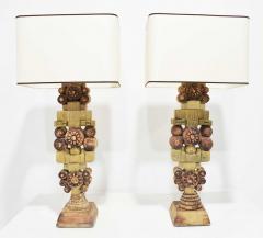 Bernard Rooke Pair of Large Signed Bernard Rooke Table Lamps England 1970s - 1674900