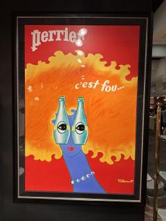 Bernard Villemot Framed Perrier Poster by Bernard Villemot - 3497155