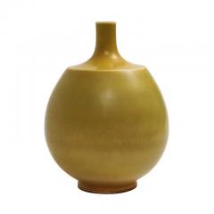 Berndt Friberg Berndt Friberg for Gustavsberg Vase Stoneware Yellow Signed - 3780965