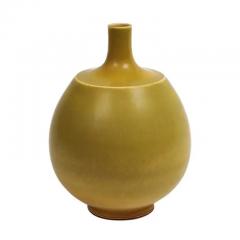 Berndt Friberg Berndt Friberg for Gustavsberg Vase Stoneware Yellow Signed - 3780966