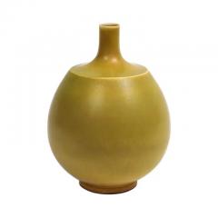 Berndt Friberg Berndt Friberg for Gustavsberg Vase Stoneware Yellow Signed - 3780972