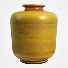 Berndt Friberg Large Yellow Stoneware Vase by Berndt Friberg for Gustavsberg - 217161